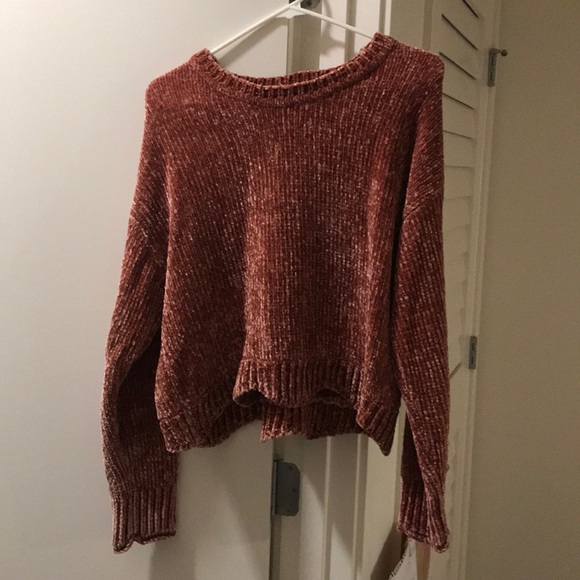 Zara Sweaters - Zara knit velvet pink sweater, size s